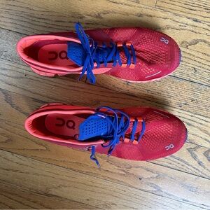 On Orange with Blue Lace CloudFlow Size 9